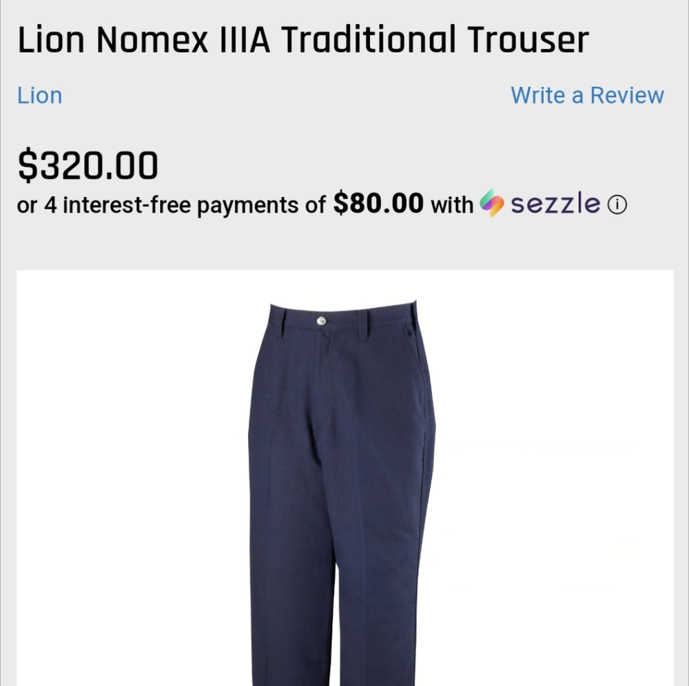 Lion Nomex and Kevlar Fire Resistant Trouser